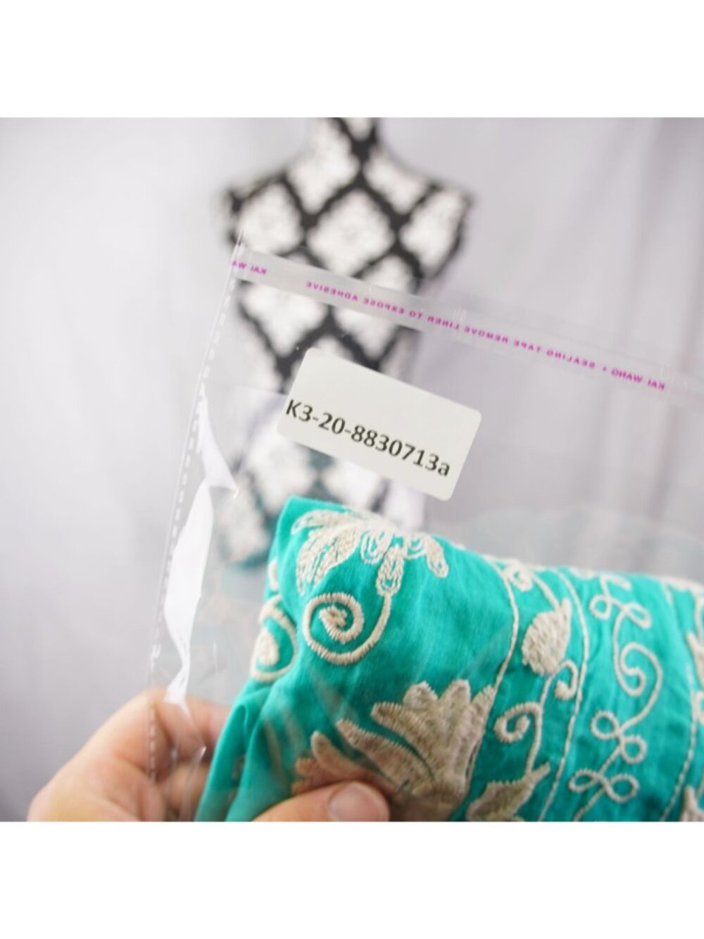 Johnny Was Workshop Western Trim Henley Dress Turquoise Size S NWT Embroidered - Picture 11 of 11